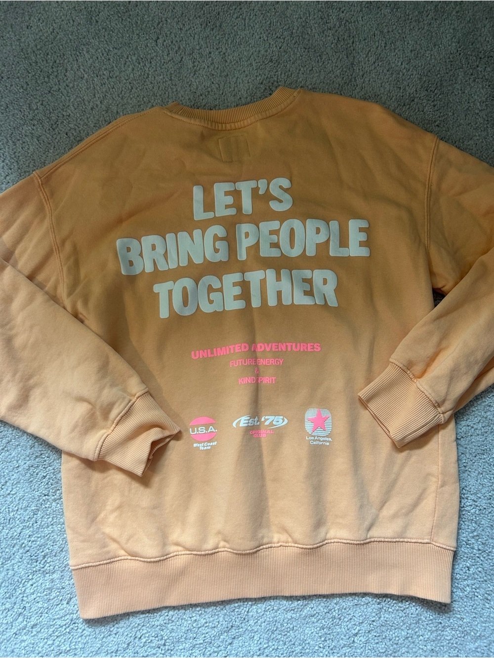 Zara kids peach colored sweatshirt size 11/12 - Picture 2 of 4